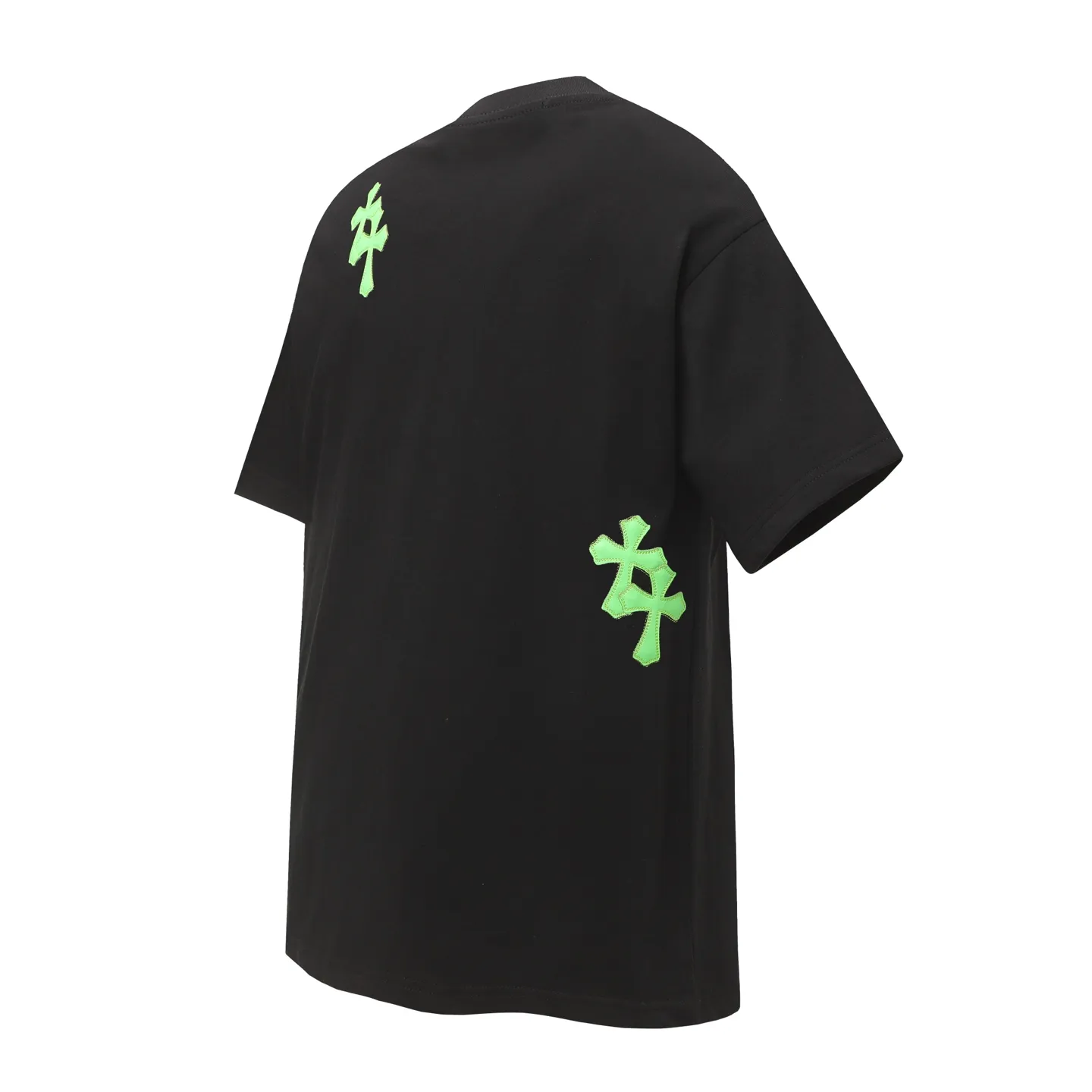 P170 Chrome Hearts CH Chrome Hearts leather cross short-sleeved T-shirt Uses direct injection imported machine printing Hardware and accessories are all milled and customized Correctly configured Black 2025 Chrome Hearts authentic packaging 280 grams of custom-dyed double-yarn cotton Large version Loose and stylish Different from lower versions The slim and long version The upper body pulls the hips 100% commitment: top quality Do not make fast food The highest version on the market Top quality - different from the ordinary versions in the market If you care about quality You must also respect the price. Absolutely zero after-sales service. The return rate so far is 0. It’s hard not to love the style. - 280g double yarn cotton custom-dyed fabric. - Correct high-density main mark. Washed tag. Hand-sewn.
